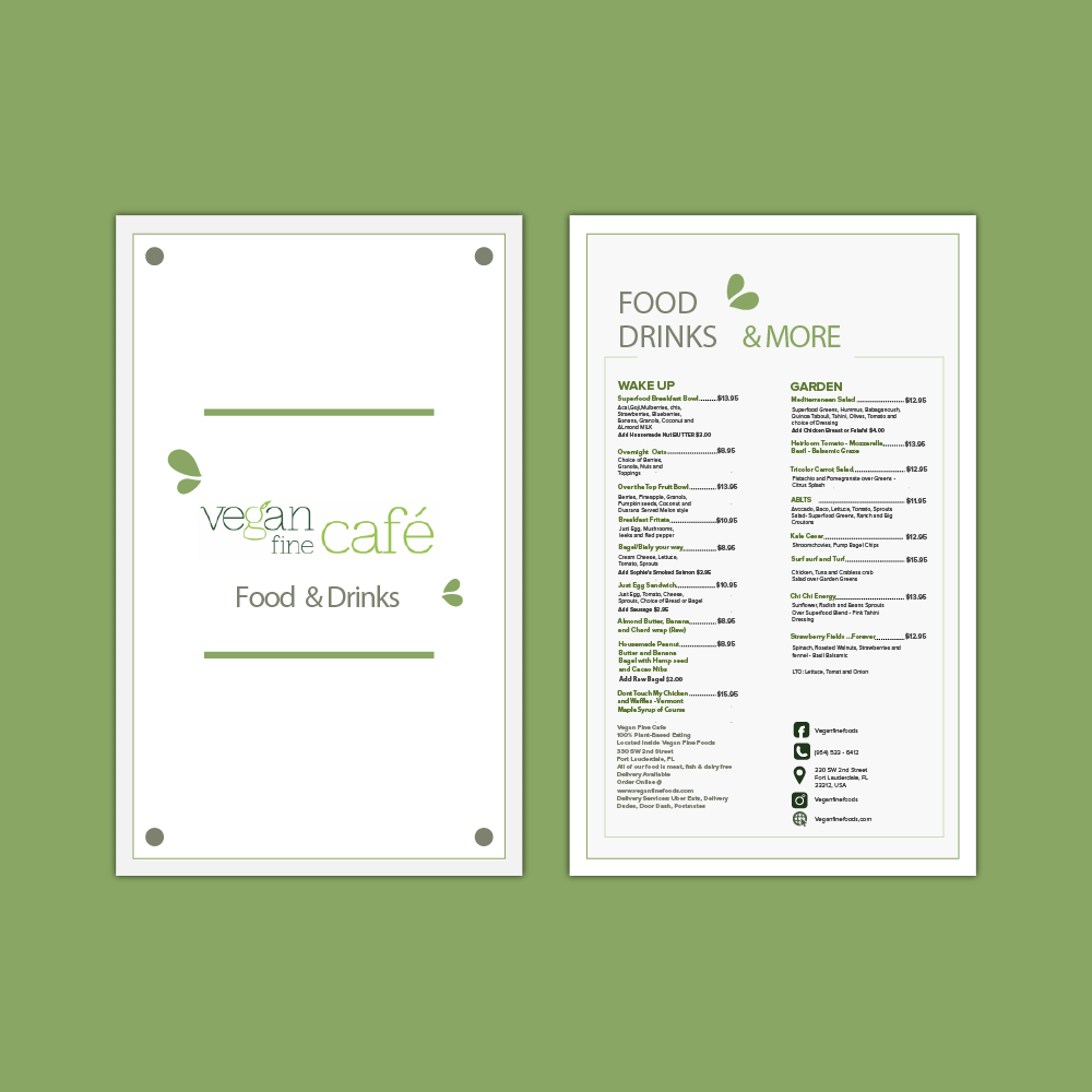 Vegan Fine Cafe logo design by czars
