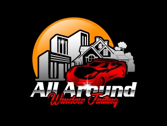All Around Window Tinting  logo design by usashi