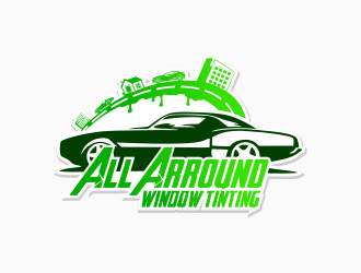 All Around Window Tinting  logo design by mr_n