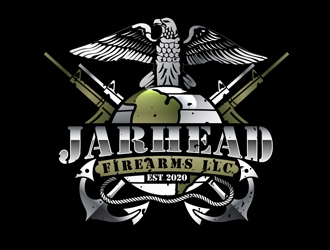 Jarhead Firearms LLC logo design by DreamLogoDesign