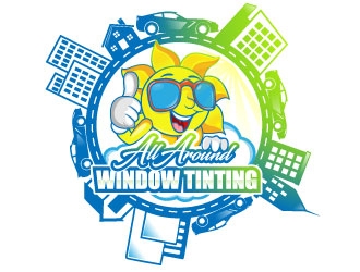 All Around Window Tinting  logo design by LogoQueen