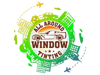 All Around Window Tinting  logo design by Suvendu