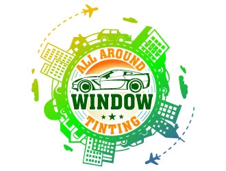 All Around Window Tinting  logo design by Suvendu
