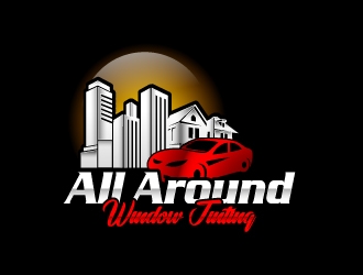 All Around Window Tinting  logo design by usashi