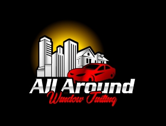 All Around Window Tinting  logo design by usashi