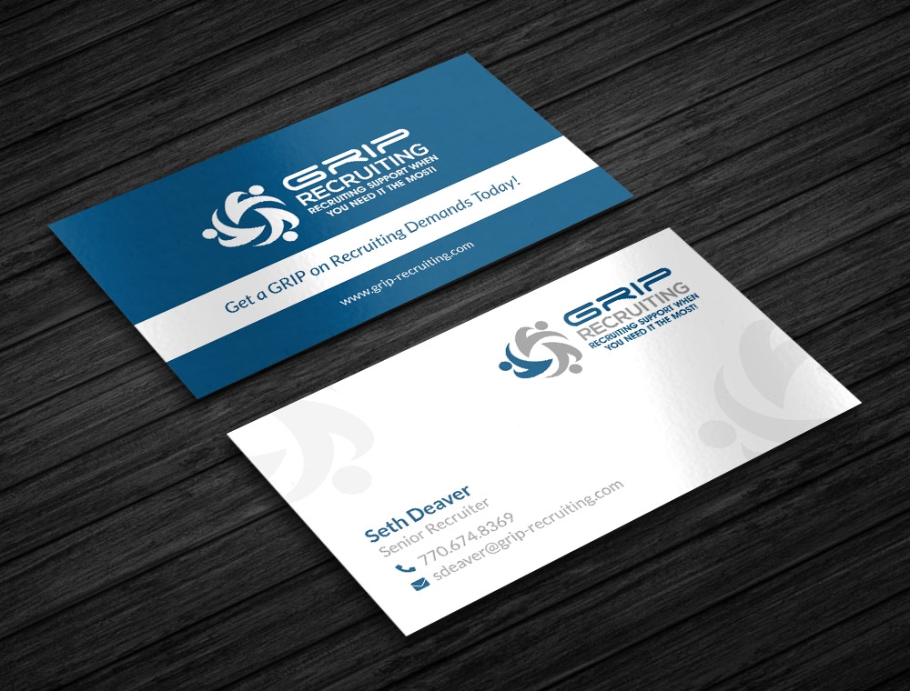 Grip Recruiting - Tag line: Recruiting support when you need it the most! logo design by fritsB