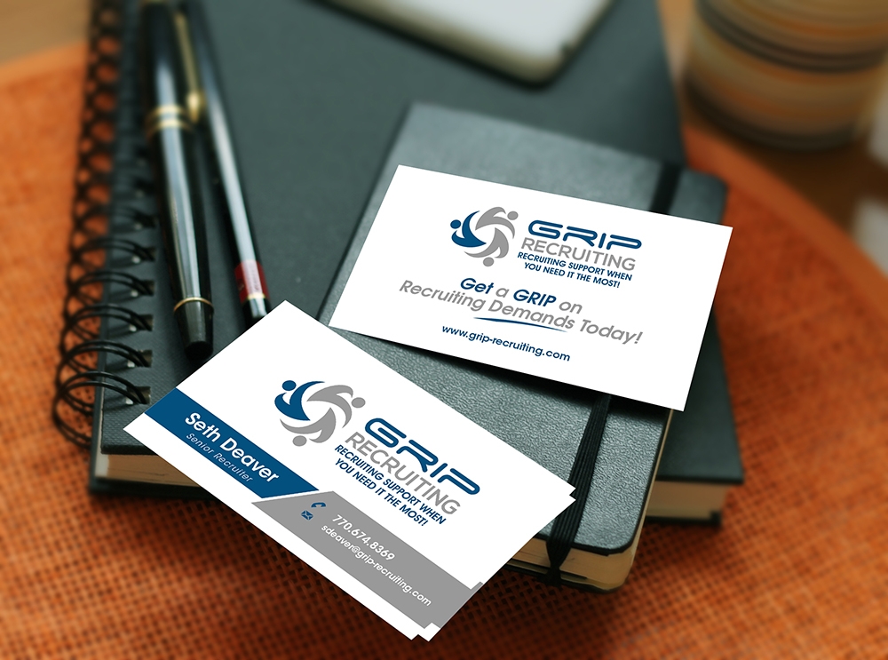 Grip Recruiting - Tag line: Recruiting support when you need it the most! logo design by abss