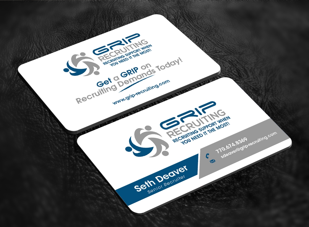 Grip Recruiting - Tag line: Recruiting support when you need it the most! logo design by abss
