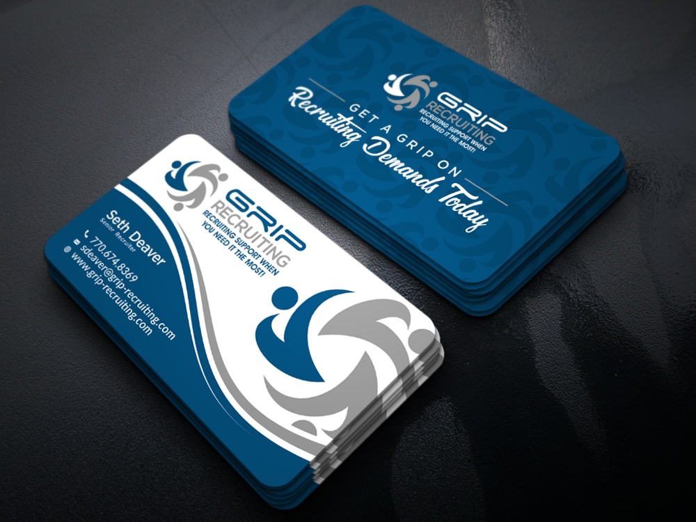 Grip Recruiting - Tag line: Recruiting support when you need it the most! logo design by Realistis