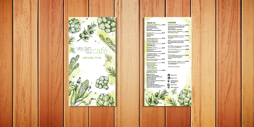 Vegan Fine Cafe logo design by czars