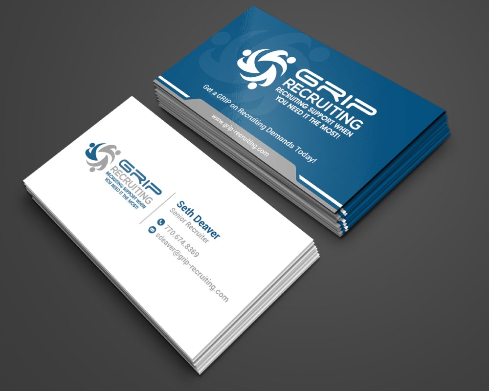 Grip Recruiting - Tag line: Recruiting support when you need it the most! logo design by Boomstudioz