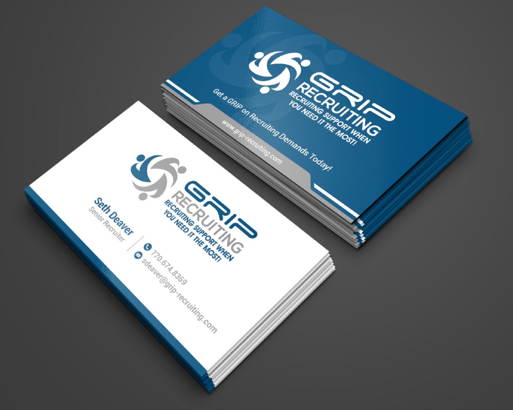 Grip Recruiting - Tag line: Recruiting support when you need it the most! logo design by Boomstudioz