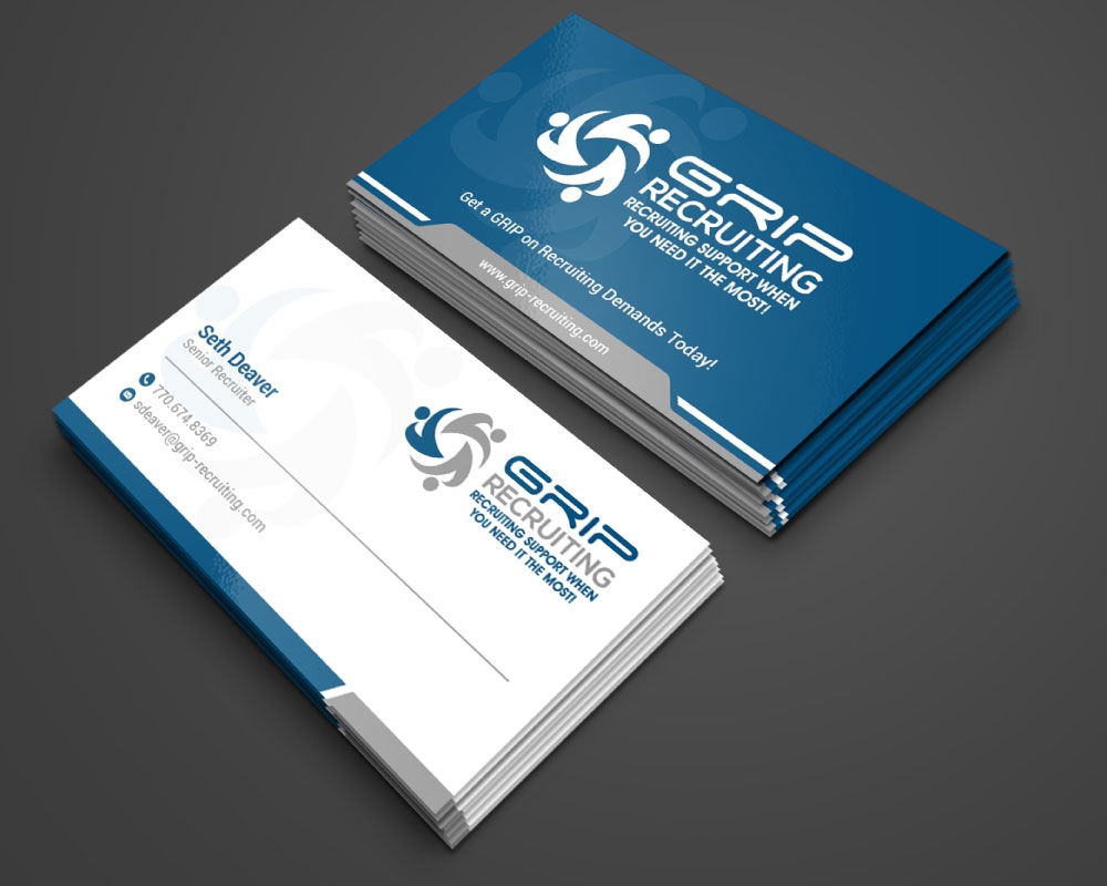 Grip Recruiting - Tag line: Recruiting support when you need it the most! logo design by Boomstudioz