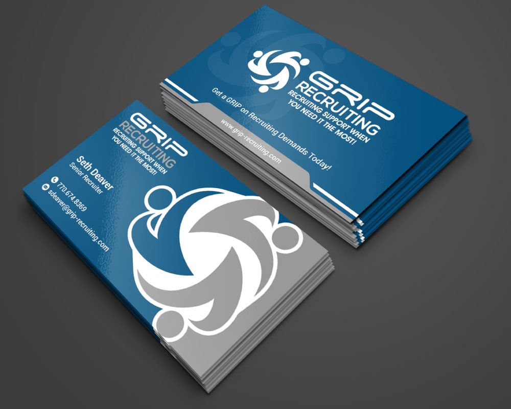 Grip Recruiting - Tag line: Recruiting support when you need it the most! logo design by Boomstudioz
