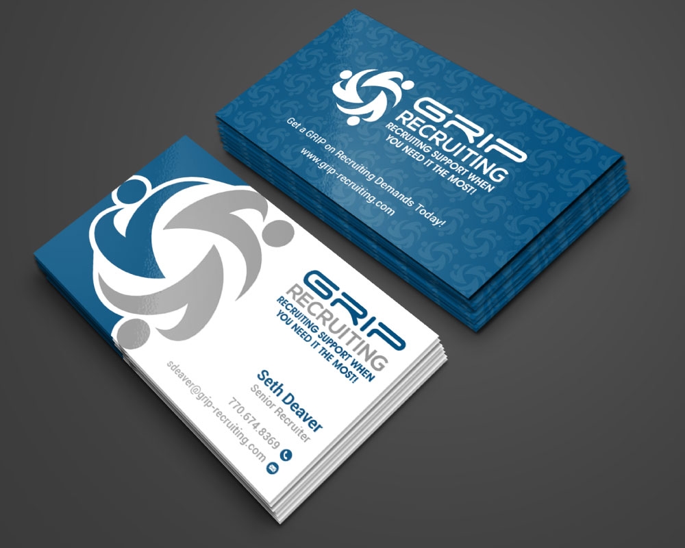 Grip Recruiting - Tag line: Recruiting support when you need it the most! logo design by Boomstudioz