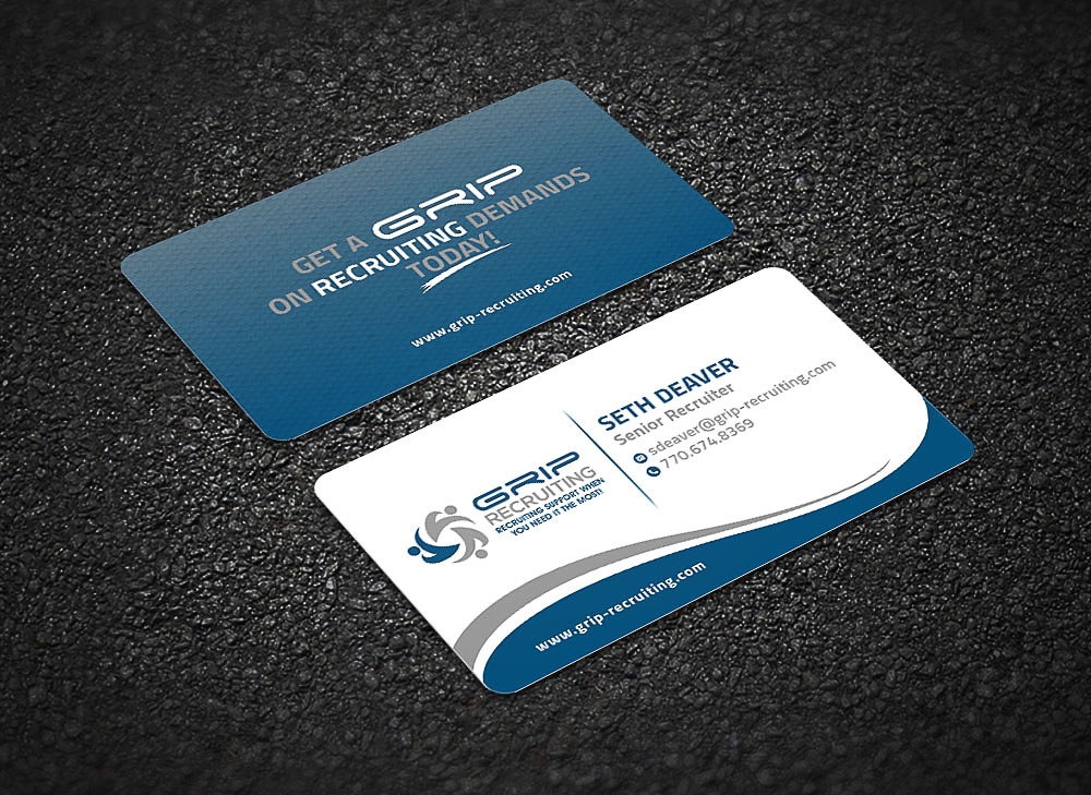 Grip Recruiting - Tag line: Recruiting support when you need it the most! logo design by scriotx