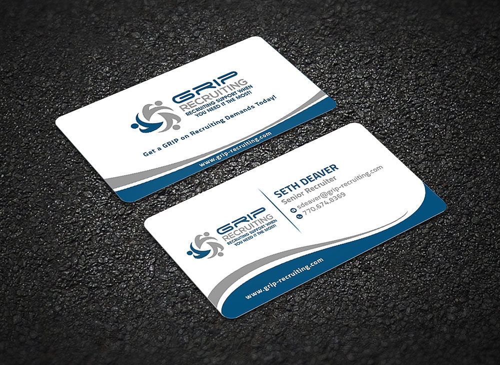 Grip Recruiting - Tag line: Recruiting support when you need it the most! logo design by scriotx
