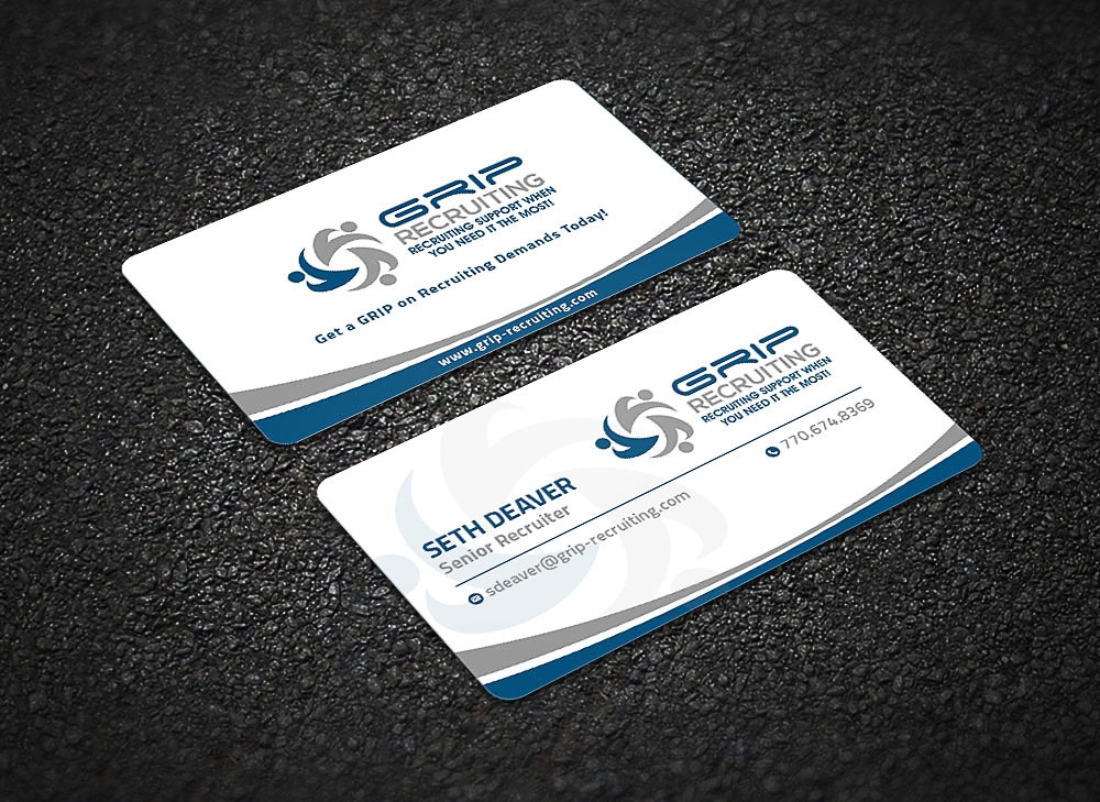 Grip Recruiting - Tag line: Recruiting support when you need it the most! logo design by scriotx
