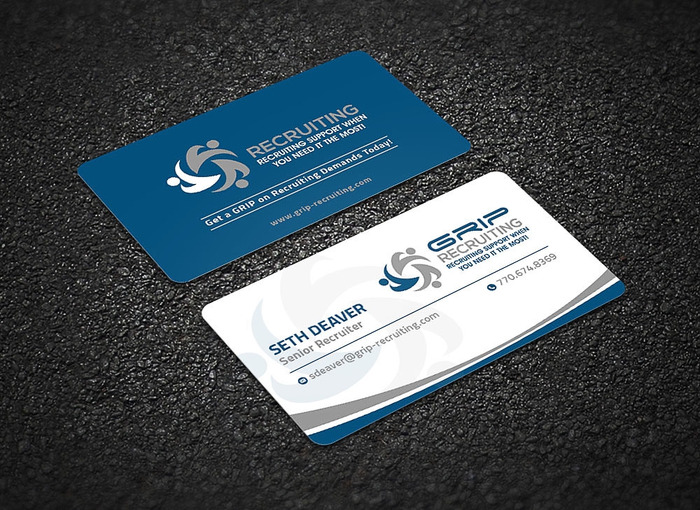 Grip Recruiting - Tag line: Recruiting support when you need it the most! logo design by scriotx