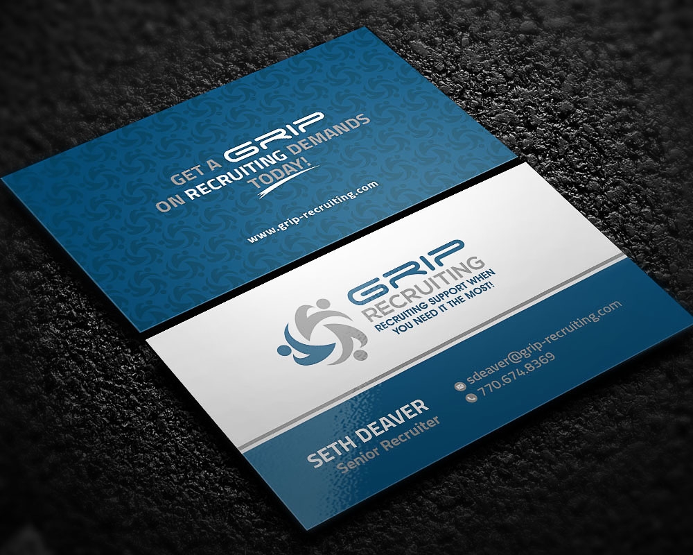 Grip Recruiting - Tag line: Recruiting support when you need it the most! logo design by scriotx