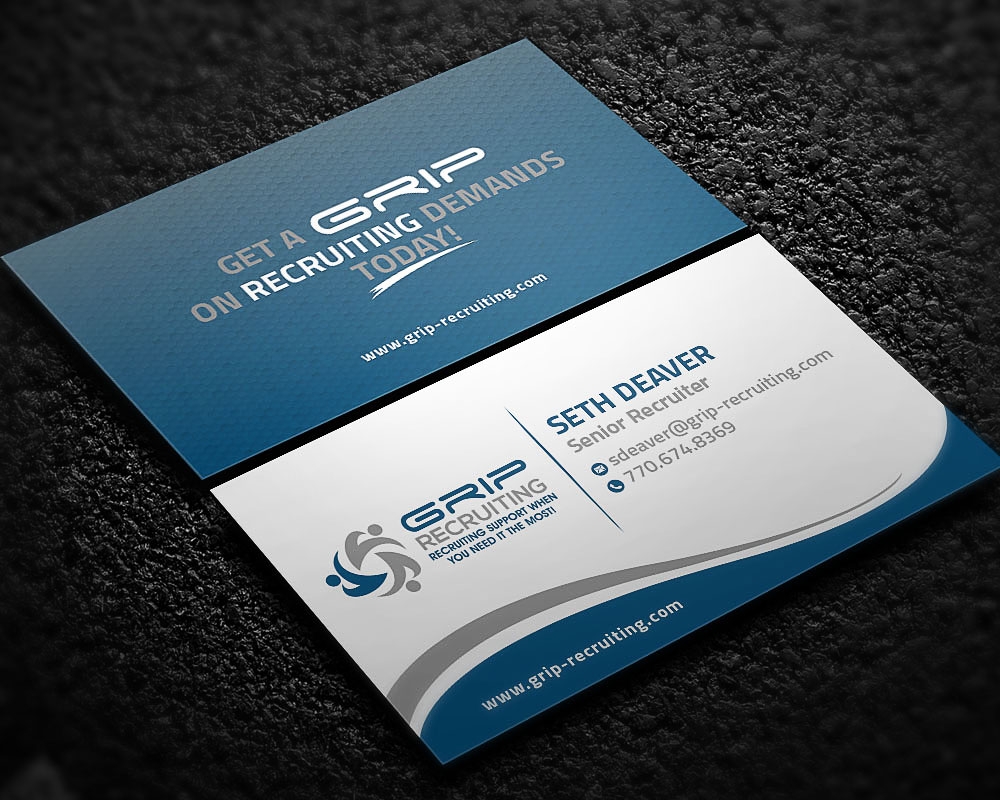 Grip Recruiting - Tag line: Recruiting support when you need it the most! logo design by scriotx