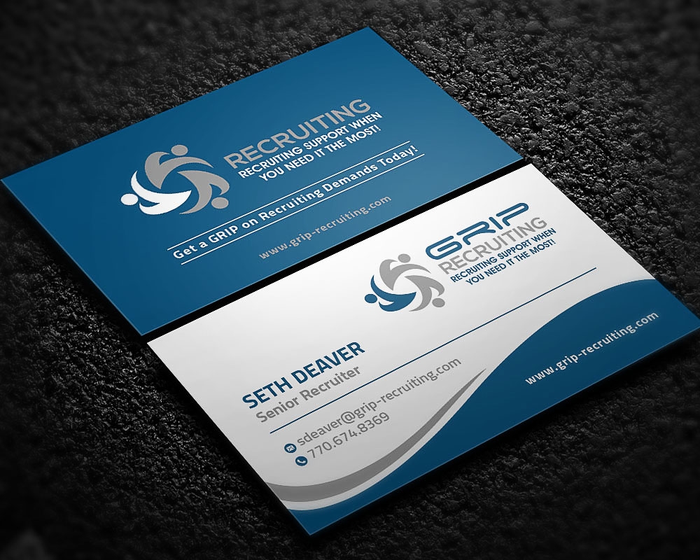 Grip Recruiting - Tag line: Recruiting support when you need it the most! logo design by scriotx