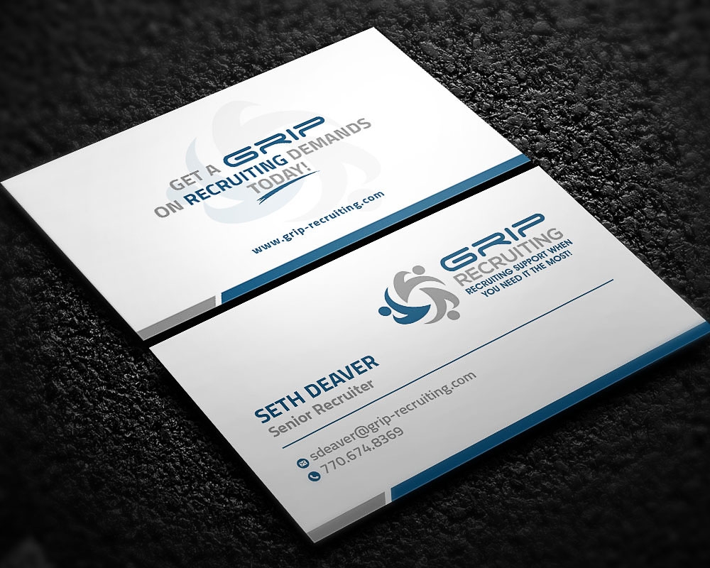 Grip Recruiting - Tag line: Recruiting support when you need it the most! logo design by scriotx