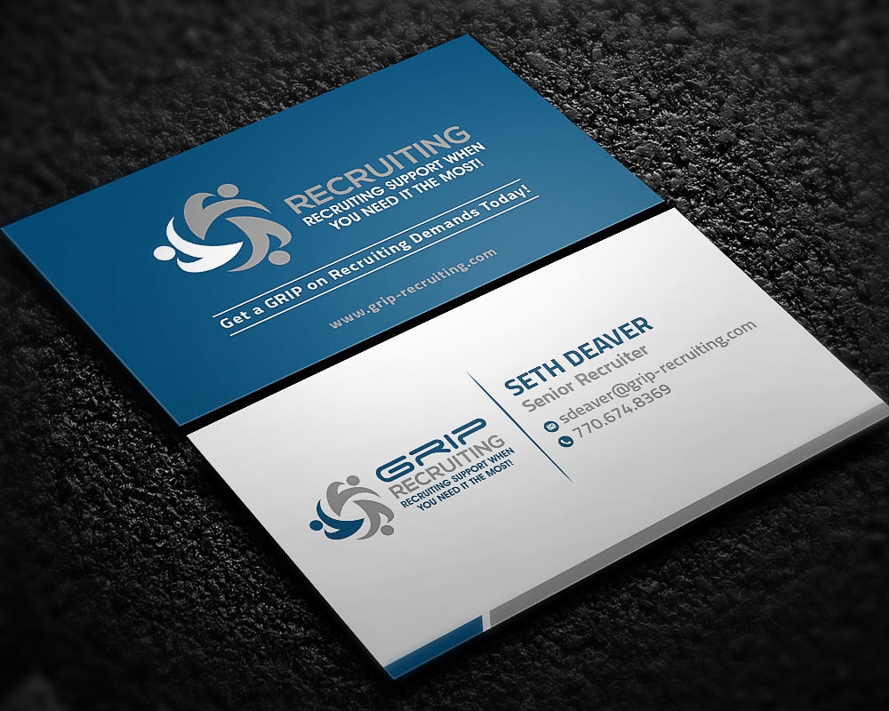 Grip Recruiting - Tag line: Recruiting support when you need it the most! logo design by scriotx