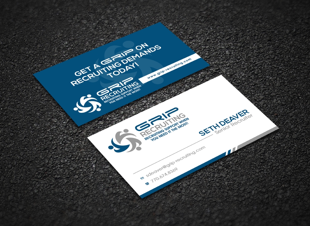 Grip Recruiting - Tag line: Recruiting support when you need it the most! logo design by LogOExperT