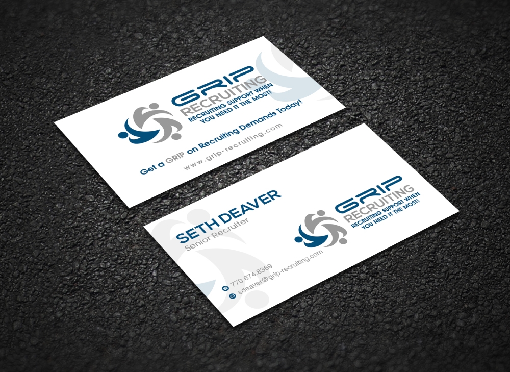 Grip Recruiting - Tag line: Recruiting support when you need it the most! logo design by LogOExperT