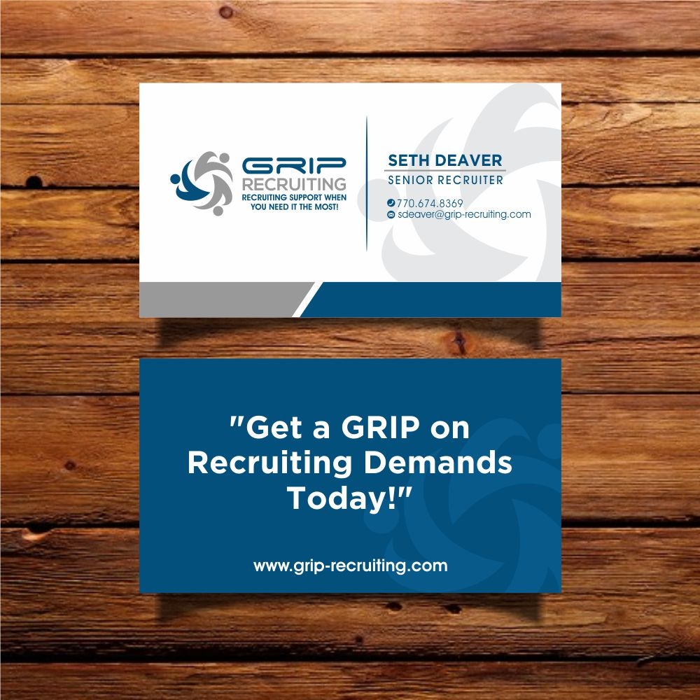 Grip Recruiting - Tag line: Recruiting support when you need it the most! logo design by agus