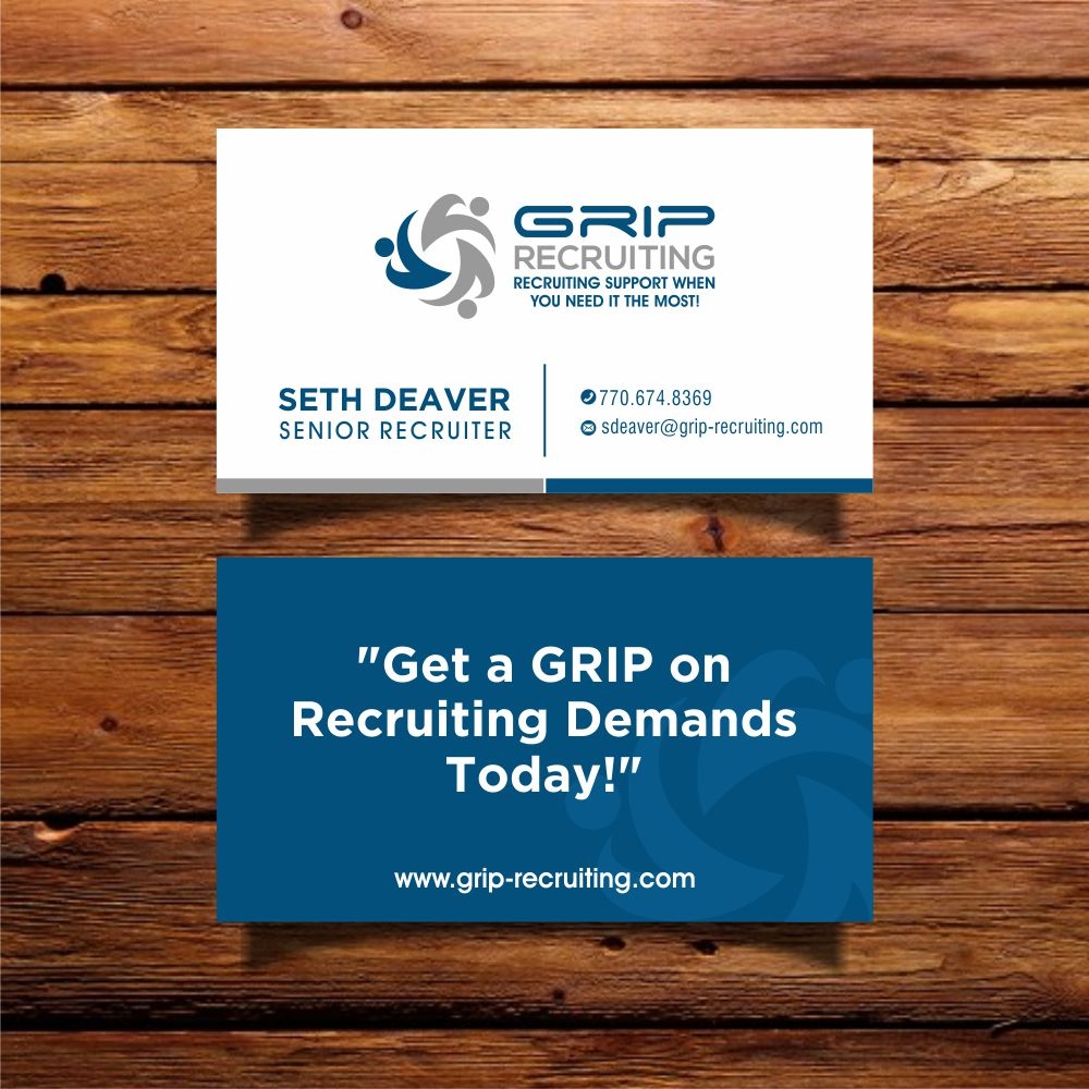 Grip Recruiting - Tag line: Recruiting support when you need it the most! logo design by agus