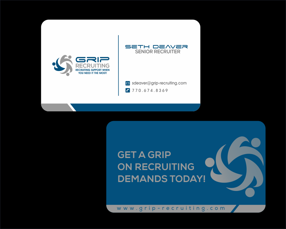 Grip Recruiting - Tag line: Recruiting support when you need it the most! logo design by Mahrein