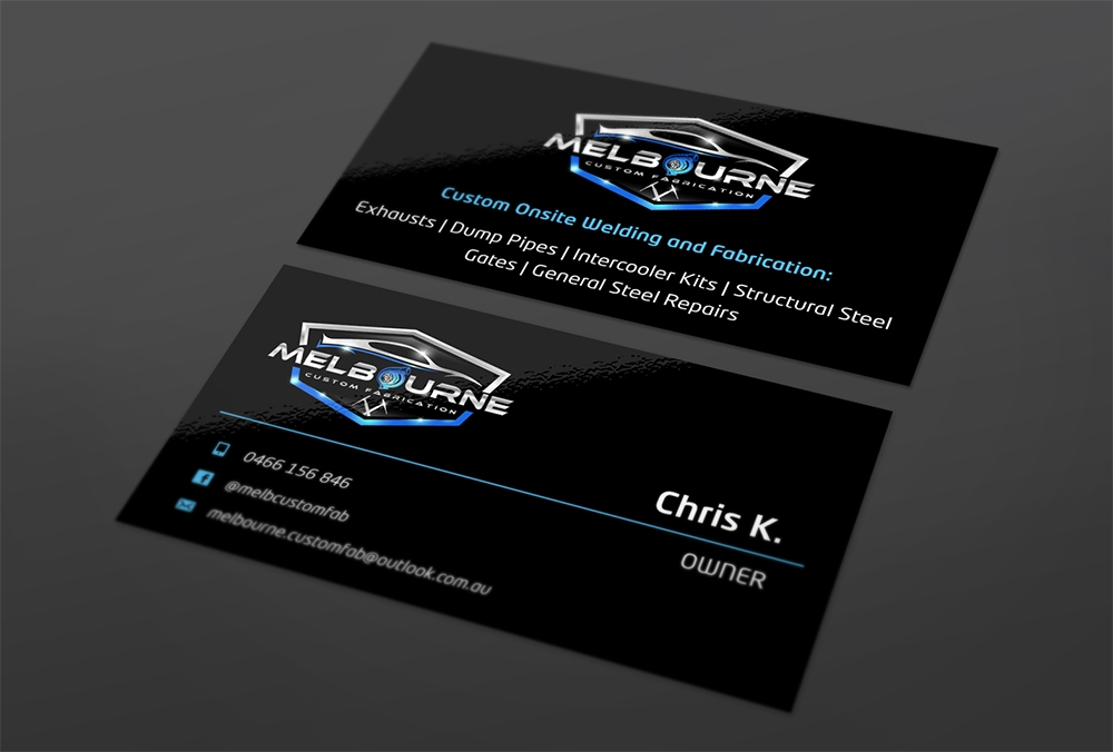 Melbourne Custom Fabrication logo design by Ibrahim