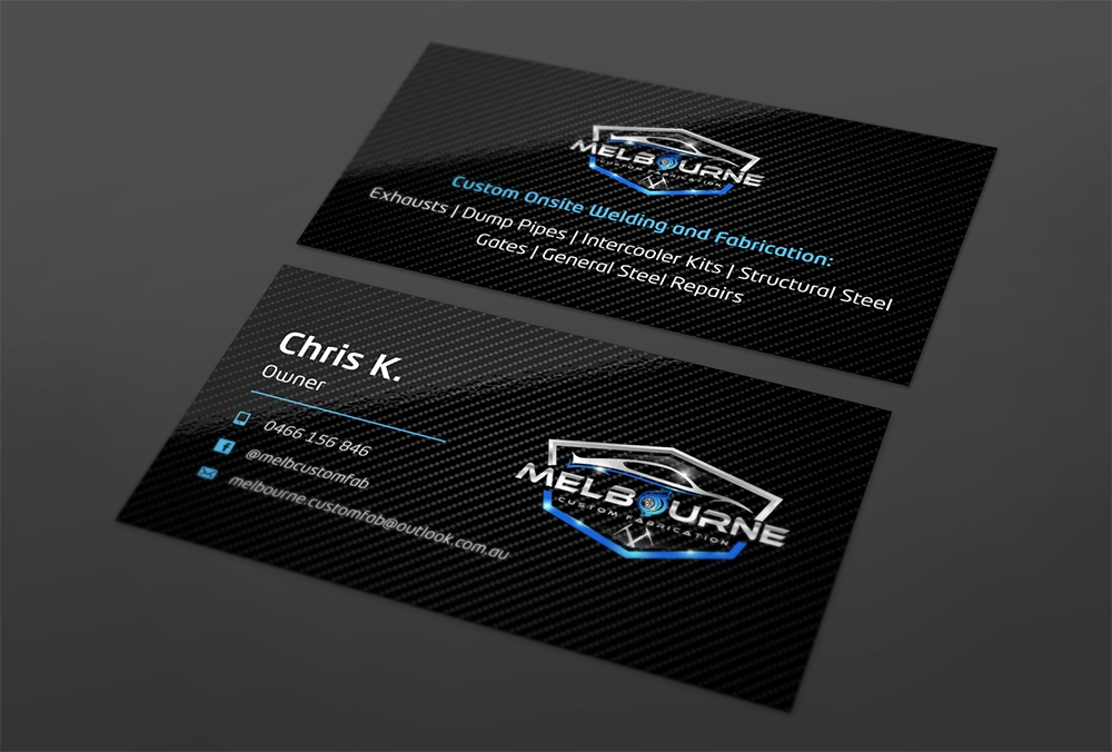 Melbourne Custom Fabrication logo design by Ibrahim