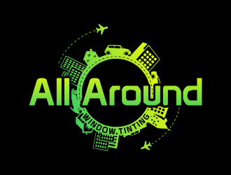 All Around Window Tinting  logo design by Gwerth