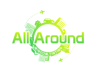 All Around Window Tinting  logo design by Gwerth