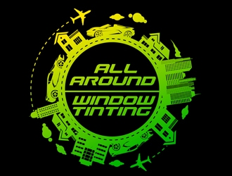 All Around Window Tinting  logo design by DreamLogoDesign