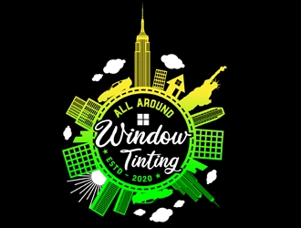 All Around Window Tinting  logo design by DreamLogoDesign