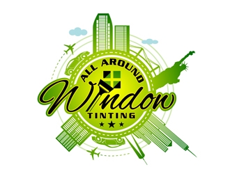 All Around Window Tinting  logo design by DreamLogoDesign
