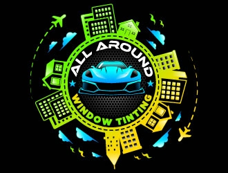 All Around Window Tinting  logo design by Suvendu