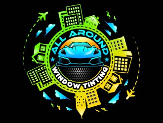 All Around Window Tinting  logo design by Suvendu
