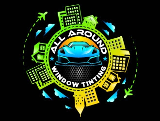 All Around Window Tinting  logo design by Suvendu