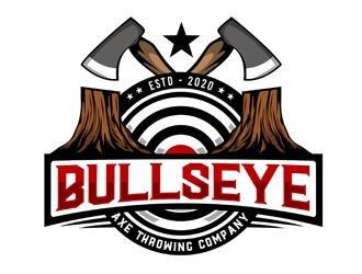 Bullseye Axe Throwing Company logo design by DreamLogoDesign