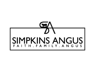 Simpkins Angus logo design by logogeek
