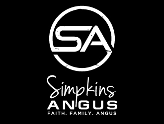 Simpkins Angus logo design by MonkDesign