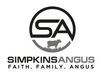 Simpkins Angus logo design by MonkDesign