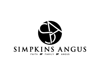 Simpkins Angus logo design by WRDY