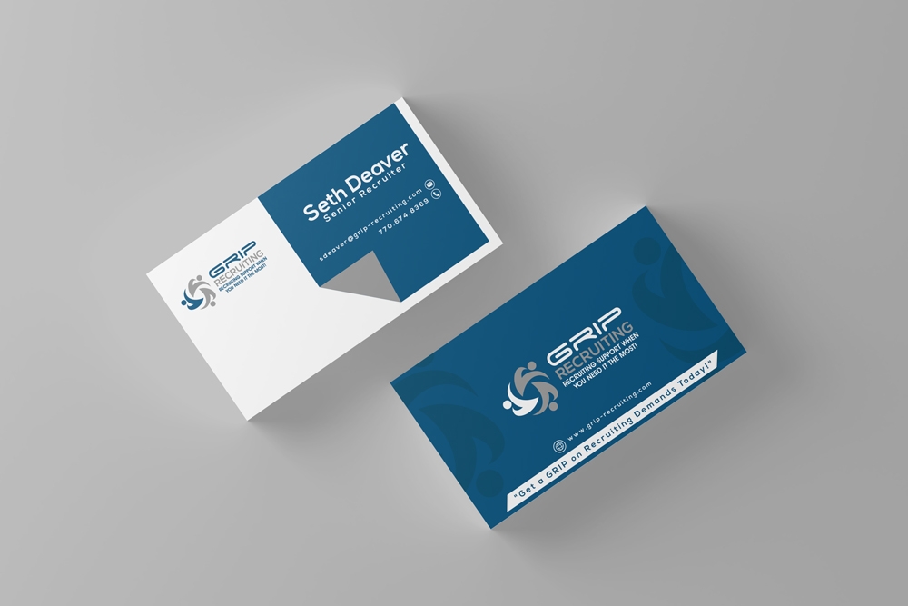 Grip Recruiting - Tag line: Recruiting support when you need it the most! logo design by blink