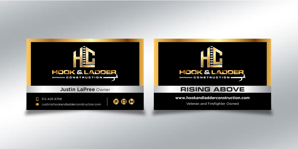Hook & Ladder Construction logo design by IjVb.UnO